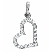 SREBRNY WISIOREK SERDUSZKO Z CYRKONIAMI SREBRO PRÓBY 925