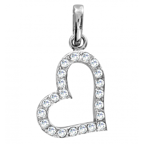 SREBRNY WISIOREK SERDUSZKO Z CYRKONIAMI SREBRO PRÓBY 925 na Arena.pl