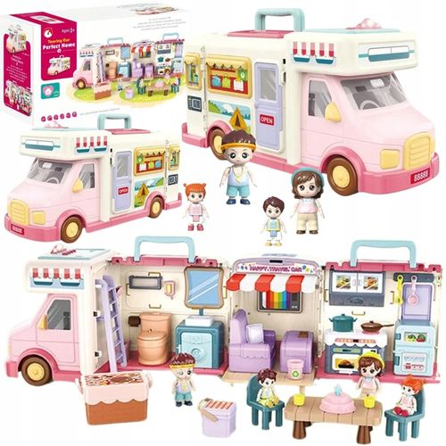 SAMOCHÓD TURYSTYCZNY KAMPER ZESTAW KEMPINGOWY FIGURKI DOMEK PIKNIK MELODIE na Arena.pl