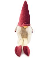 SKRZAT KRASNAL MAŁY GNOM ŚWIĄTECZNY SIEDZĄCY DZIEWCZYNKA RÓŻOWA