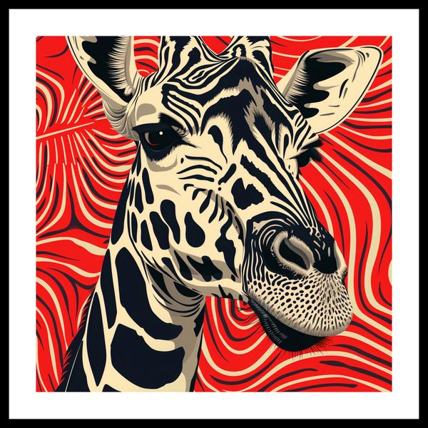 Plakat 40x40cm Wzrok Żyrafy zdjęcie 3