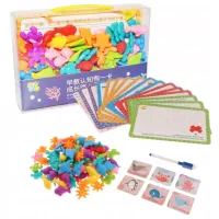 DUŻY ZESTAW EDUKACYJNY NAUKA LICZENIA KOLORÓW GRA MONTESSORI SORTER karty