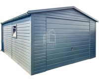 Garaż Blaszany 4x5,5m Brama uchylnaOkno antracyt Rynny Dach Dwuspad ID675