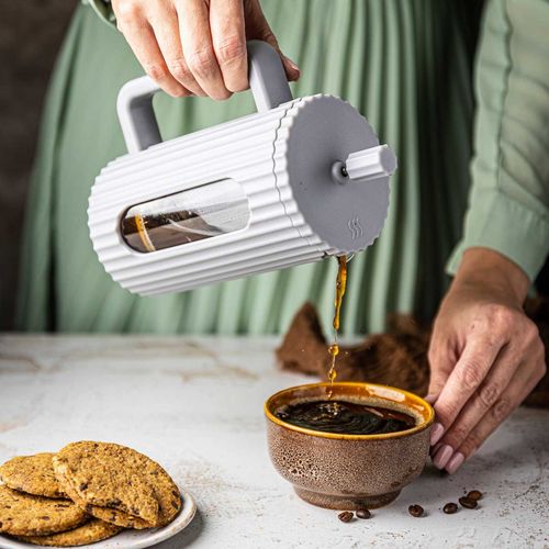 zaparzacz tłokowy do kawy/herbaty 600ml klausberg kb-7748 biały na Arena.pl