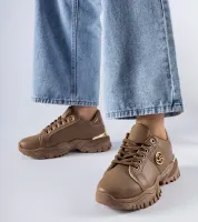 Brązowe sneakersy na masywnej podeszwie Arpaia 38