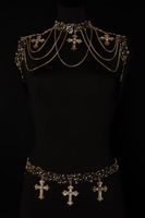 naszyjnik z krzyżami (c23/fsh/12au)