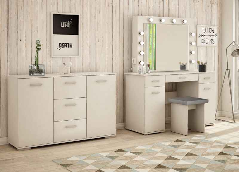 KOMODA ABS-120 K3 BIAŁA na ubrania do salonu przedpokoju sypialni zdjęcie 2