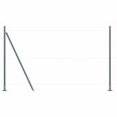 Słupek ogrodzeniowy. 52 pcs Srebrny 3.2 x 3.2 x 140 cm Stal