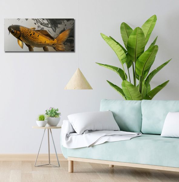 Obraz 70x30cm Spokojna Ryba Koi zdjęcie 2