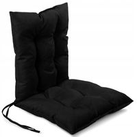 Wodoodporna poduszka ogrodowa 50 x 100 cm na krzesło w kolorze czarnym