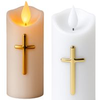 Świeczka świeca baterie led lampka efekt płomienia znicz wkład 15 cm