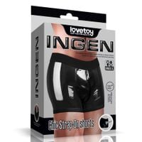 chic strap on shorts (36   39 inch waist) black