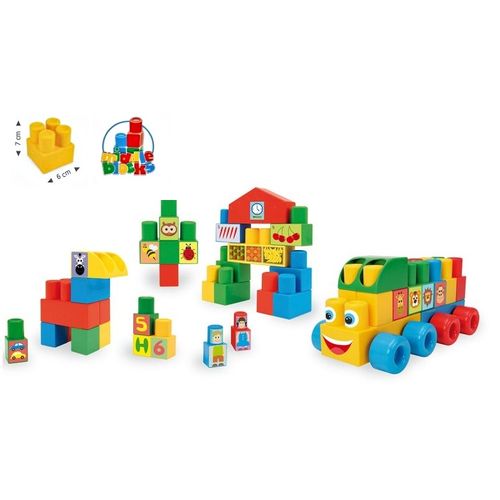 KLOCKI MIDDLE BLOCKS BASIC 33 EL + NAKLEJKI WADER 41581 na Arena.pl