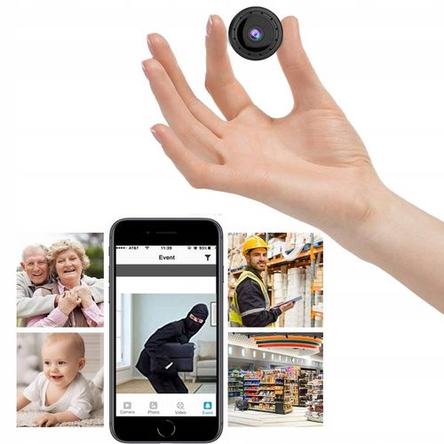 Mini Kamera Szpiegowska Full HD WIFI ukryta 91 DETEKCJA NIANIA DYSKRETNA na Arena.pl