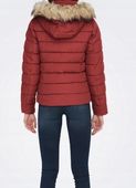 ONLY KURTKA CZERWONA DAMSKA NA ZAMEK PUCHOWA S
