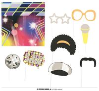 zestaw fotobudka disco 9 elementów tło fever