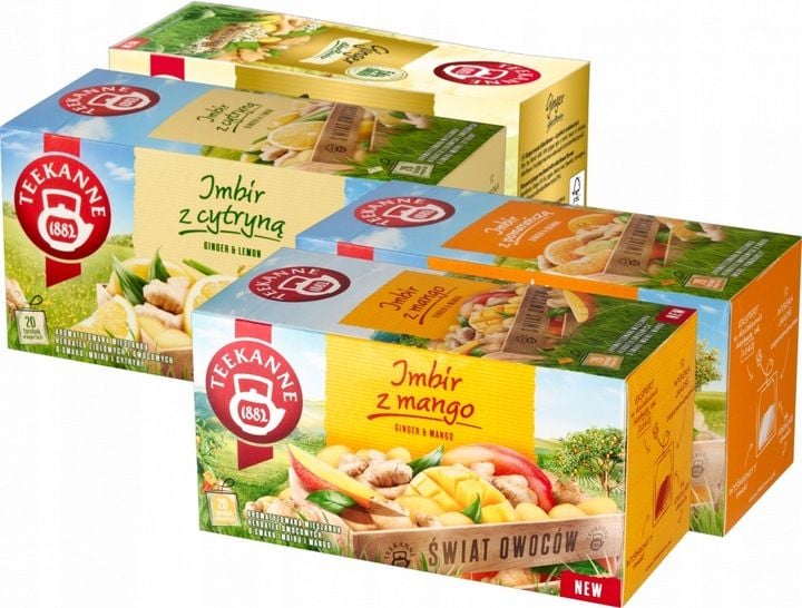 Teekanne Orange&Ginger, Ginger&Lemon, Ginger Mango, Ginger Elderflower 4szt zdjęcie 1