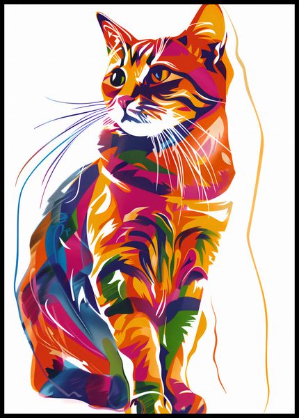 Plakat 67,5x95cm Nasycony Kot zdjęcie 2