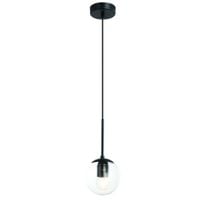 Wisząca LAMPA loftowa Bao Nero I Claro Orlicki Design szklana OPRAWA zwis kula ball przezroczysta czarna