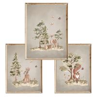 Zestaw trzech plakatów dla dzieci Leśne Historie 1