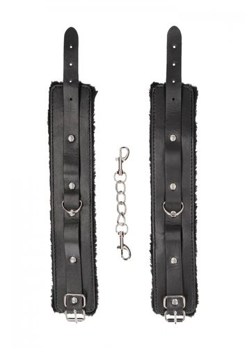 plush bonded leather ankle cuffs   with adjustable straps na Arena.pl