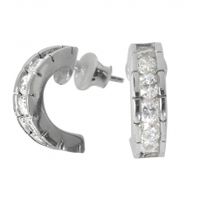 SREBRNE KOLCZYKI Z CYRKONIAMI NA SZTYFT SREBRO PRÓBY 925