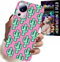 ETUI DO XIAOMI 13 LITE - KAKTUSY, KAKTUS NA RÓŻOWYM TLE + FOLIA