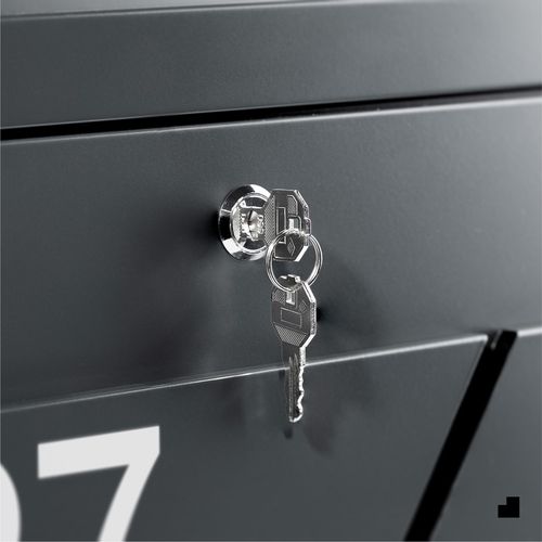 DUŻA SKRZYNKA NA LISTY Z ADRESEM NUMEREM DOMU |4 CZCIONKI| ANTRACYT RAL7016 na Arena.pl