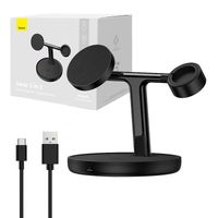 Ładowarka Indukcyjna Baseus 3w1 15W MagSafe Stojak DO iPhone, AirPods, Appl