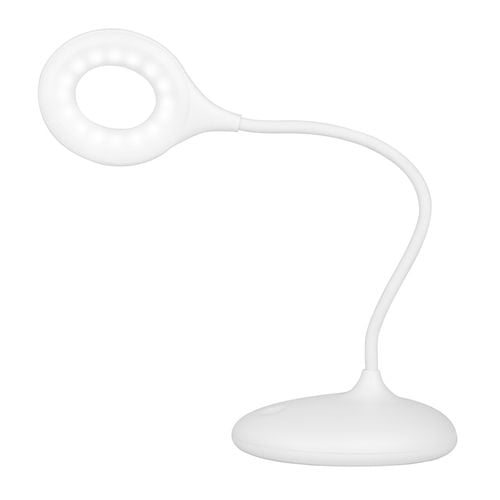Lampka ring led snake na biurko biała na Arena.pl