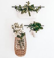 Ażurowy Kosz Wiszący z Wikliny Ø24 H41/51cm