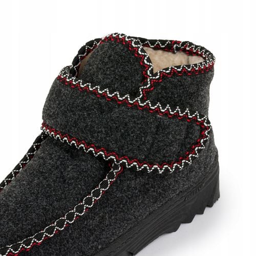 Bambosze Ocieplane Na Rzepę Filcowe Wysokie Kapcie na Arena.pl