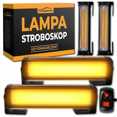 Lampa Stroboskop LED w Atrapę Auto Laweta 12V 24V Pilot 19-Trybów Mocna na Arena.pl