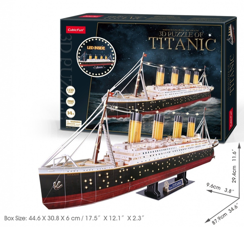 Puzzle 3D LED Titanic (266 el.) – CubicFun na Arena.pl