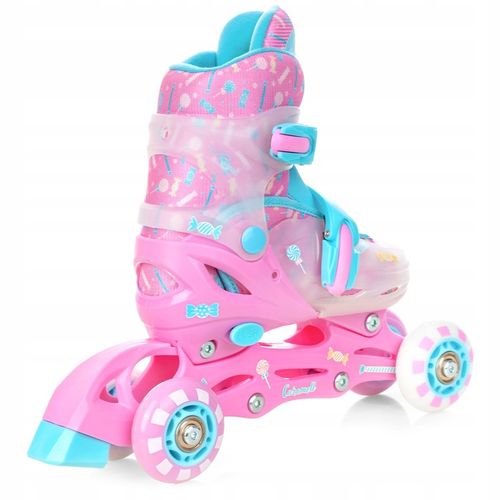 Rolki Wrotki Regulowane 3w1 RAVEN Caramell 26-29 Kółko LED na Arena.pl