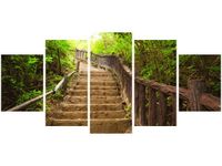 70CM 150CM OBRAZ 5 ELEM SCHODAMI GÓRĘ ŚCIENNY