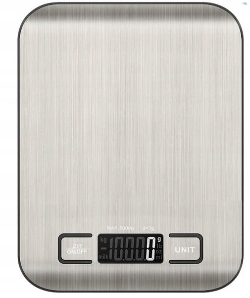 WAGA KUCHENNA elektroniczna precyzyjna WAGA wyświetlacz LCD 5000g SREBRNA zdjęcie 8