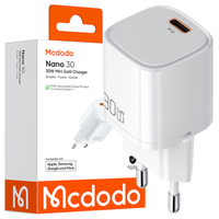 mcdodo szybka ładowarka sieciowa do telefonu zasilacz usb-c gan pd qc
