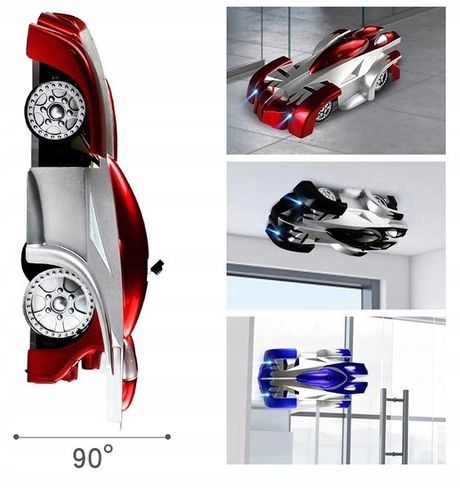 AUTO JEŻDŻĄCE PO ŚCIANIE SAMOCHÓD NA PILOT ZDALNIE STEROWANY LED DLA DZIECI na Arena.pl