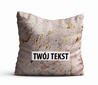 Poduszka Dekoracyjna MARMUR  z Twoim napisem M03