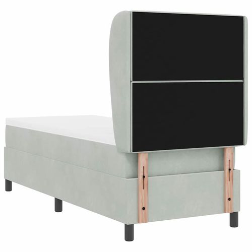 Łóżko sprężynowe z materacem Jasnoszary 80 x 200 cm Aksamit na Arena.pl