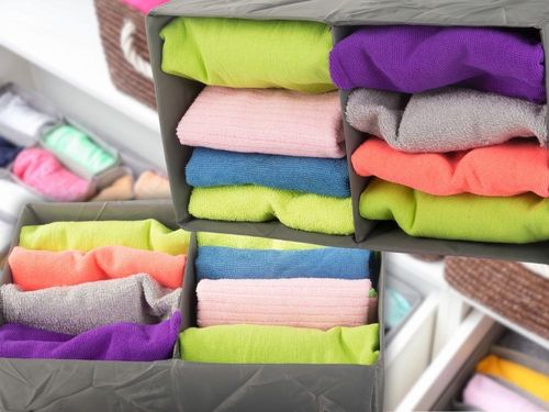 ORGANIZER DO SZUFLADY SZAFY NA BIELIZNE SKARPETKI UBRANIA Z PRZEGRODĄ SZARE na Arena.pl