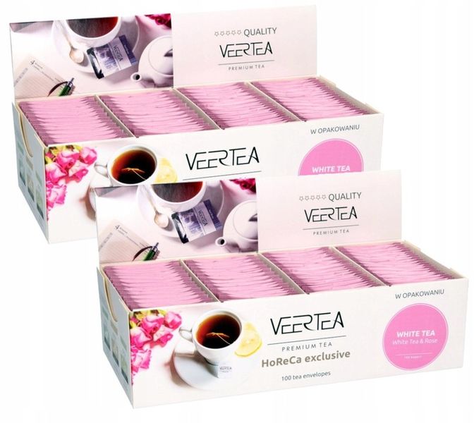 Herbata biała Veertea White & Rose 100x2g zdjęcie 6