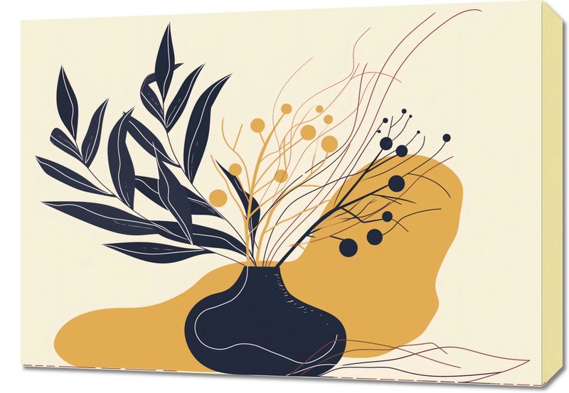 Obraz 70x50cm Spokój Ciemnych Liści zdjęcie 1