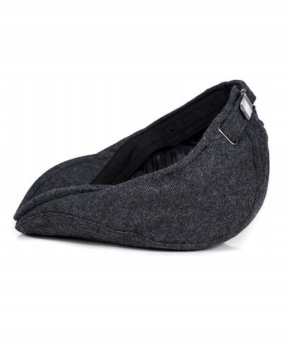 Kaszkiet Męski Wiskoza Wełna Czapka Jesienno-Zimowa Elegancki Grafitowy na Arena.pl