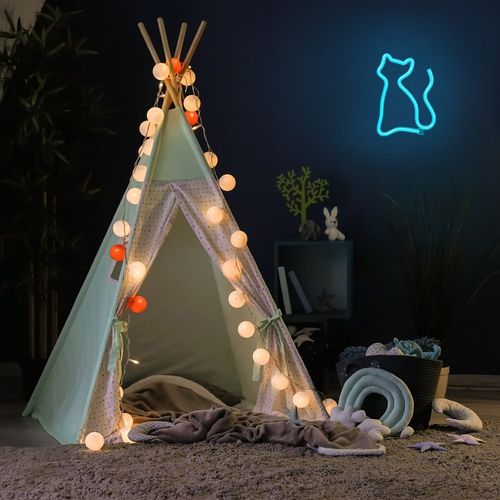 Neon LED KOT turkus NNE24 Neolia na Arena.pl