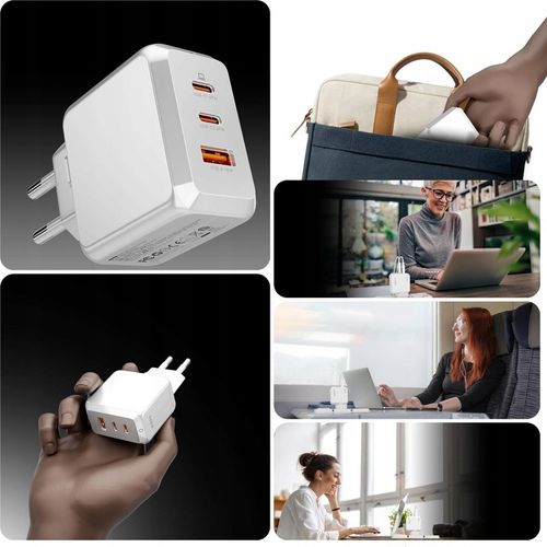 SZYBKA ŁADOWARKA USB C UNIWERSALNA 3x USB 67W 65W TYP C + KABEL USB C 100W na Arena.pl