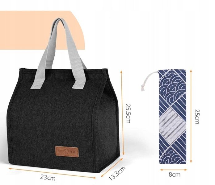 TORBA TERMICZNA NA JEDZENIE IZOLACYJNA ŚNIADANIOWA OBIAD PIKNIKOWA zdjęcie 3