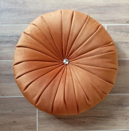 Poduszka dekoracyjna ozdobna okrągła welurgranat na Arena.pl