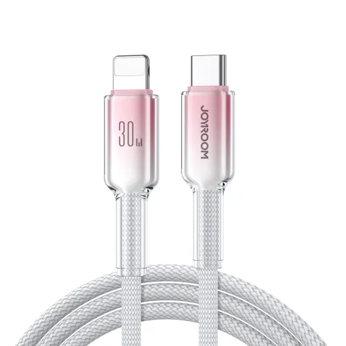 Kabel Joyroom S-A42 Crystal-Clear Series 30W USB-C - Lightning 1,2m - biały na Arena.pl